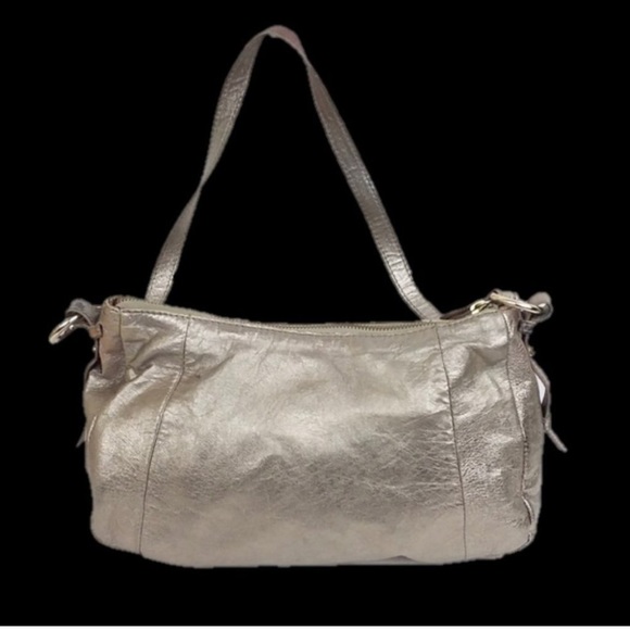 Elliott Lucca Woven Silver Metallic Crossbody Bag - Picture 2 of 8
